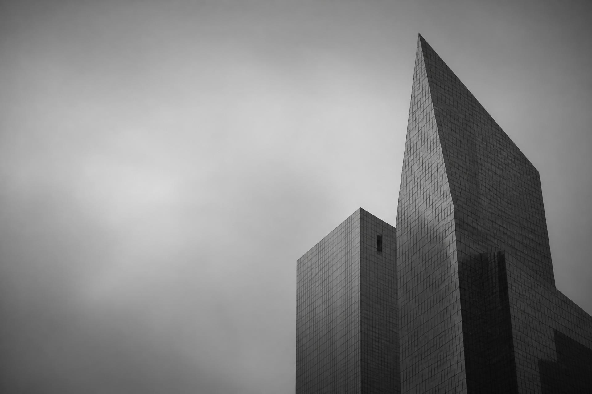 Modern architecture at dusk